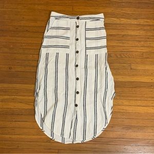 Gap button down midi skirt